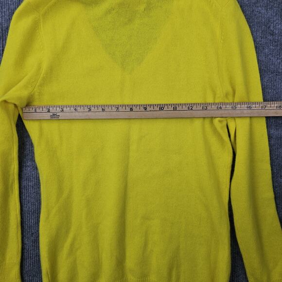 Alex Marie Sweater Womens Small Yellow V Neck Cashmere Pullover Lightweight Soft - Picture 5 of 5